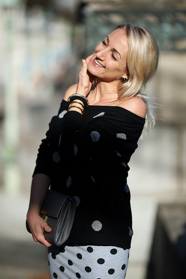 collected by Katja, Modeblog Österreich, lifestyle blog, fashion over 40, Mode Ü 40, Styling Ü 40, Styling Polka Dots, Outfit Polka Dots, Outfit Bleistiftrock, Modetrends 2020